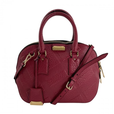 BURBERRY バーバリー ショルダーバッグ ヘリテージライン オーチャード 2WAY 斜め掛け 3994386 グレインカーフレザー レッド 赤 ゴールド金具 レディース 美品【中古品】