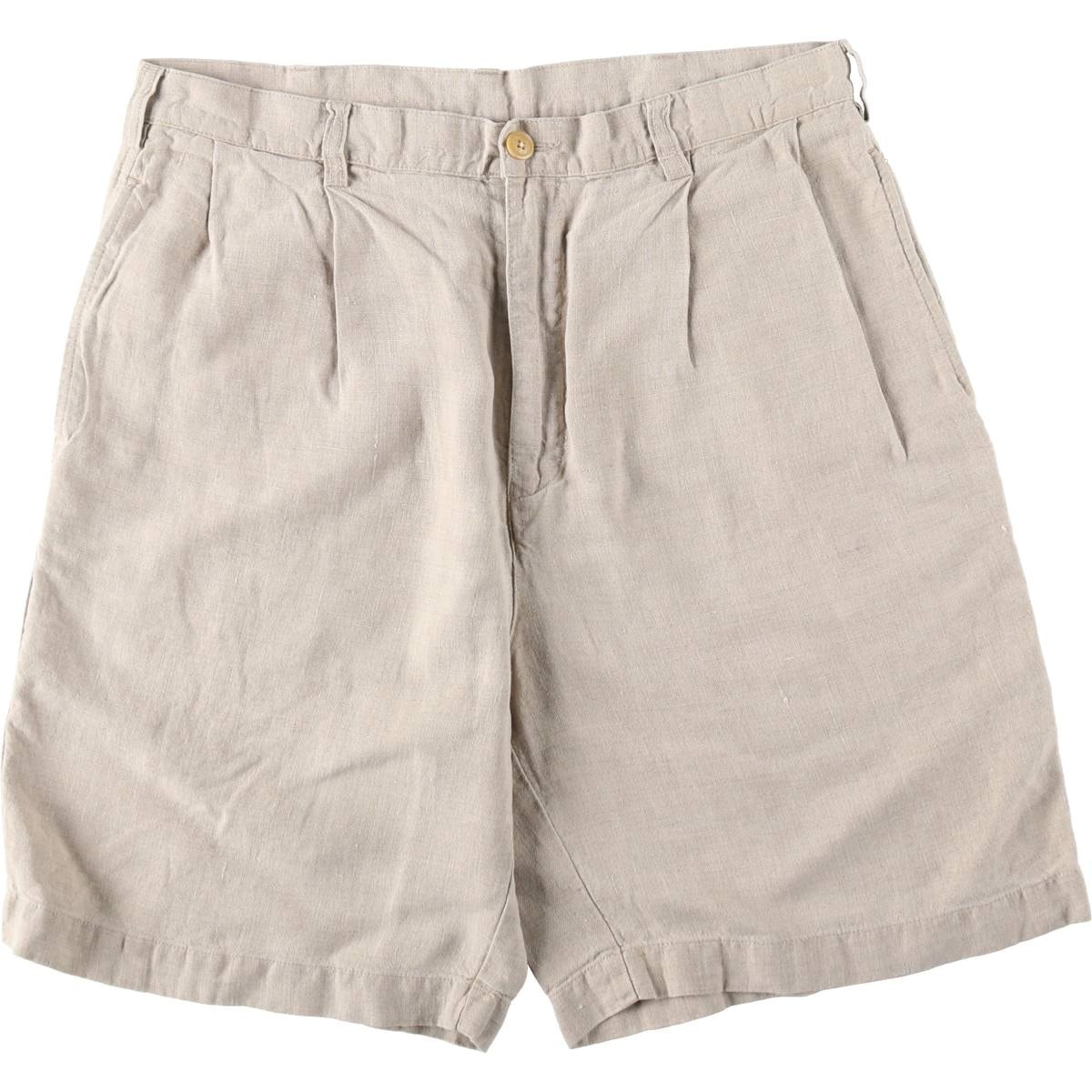 古着 90年代 ノーティカ NAUTICA ツータック リネンショーツ ショートパンツ メンズw35相当 ヴィンテージ/eaa658685