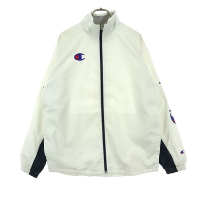 Champion チャンピオン ワンポイントロゴ 長袖 ウィンドブレーカー S ホワイト