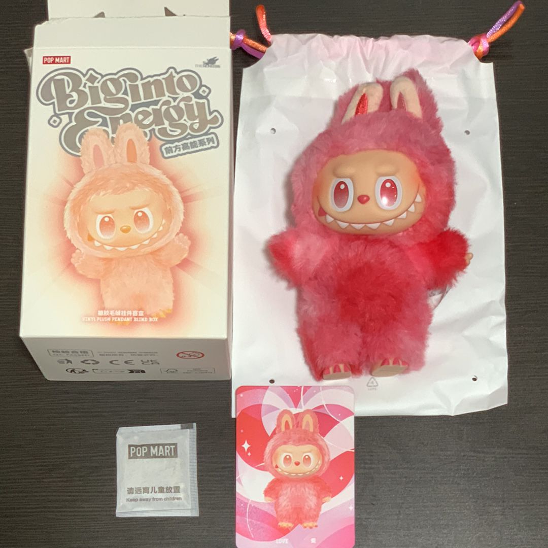 POP MART THE MONSTERS (LABUBU) Big into Energy Series Plush Pendant LOVE