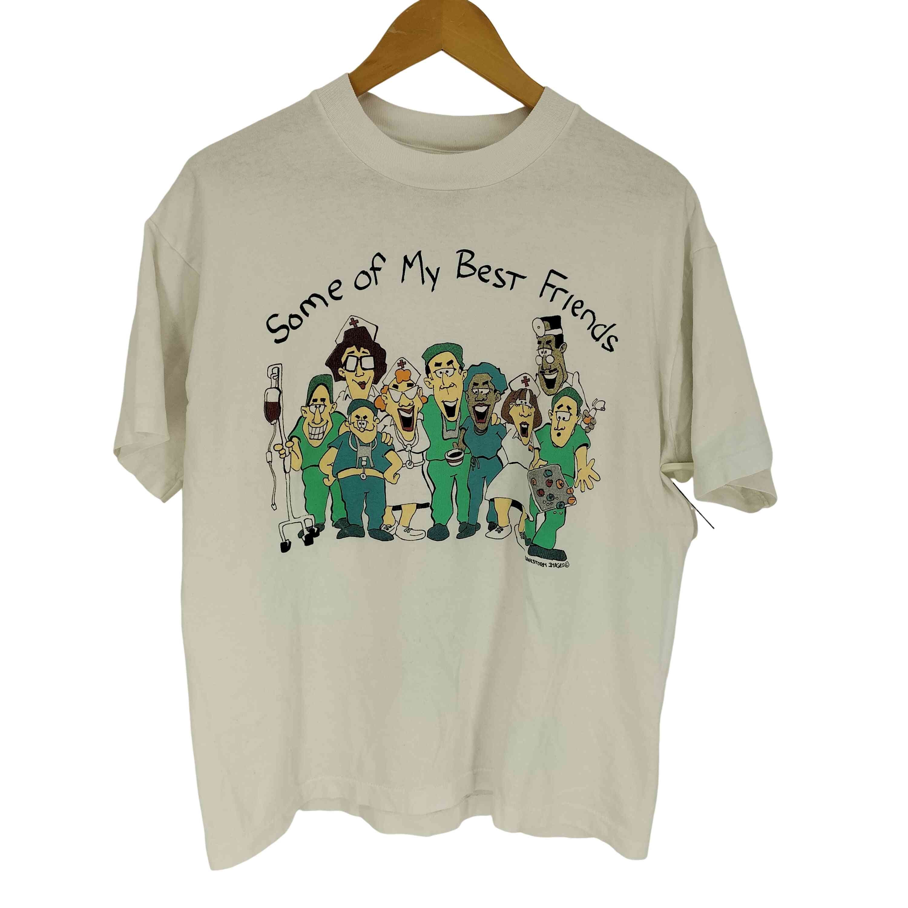 90S キャラクター プリント S/S クルーネック Tシャツ【1143351020460】