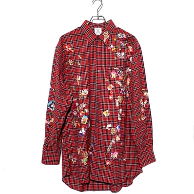 VETEMENTS STICKER SHIRT Red