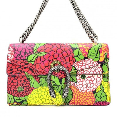 GUCCI(グッチ)ディオニュソス ケンスコット ショルダーバッグ チェーンウォレット フラワープリント マルチカラー レザー 400249【中古】