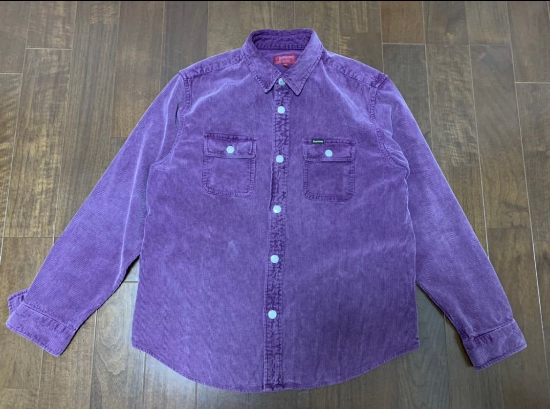 Supreme Washed Corduroy Shirt "Purple"