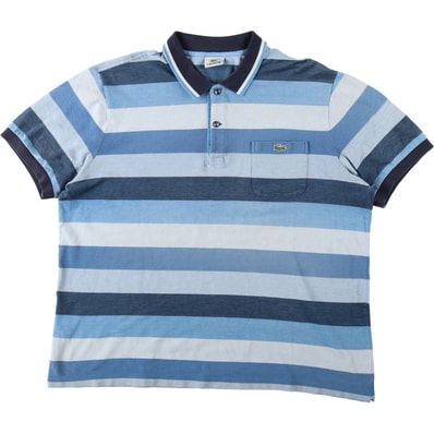 古着 ラコステ LACOSTE マルチボーダー 半袖 ボーダー ポロシャツ 7 メンズXXL相当/eaa622987