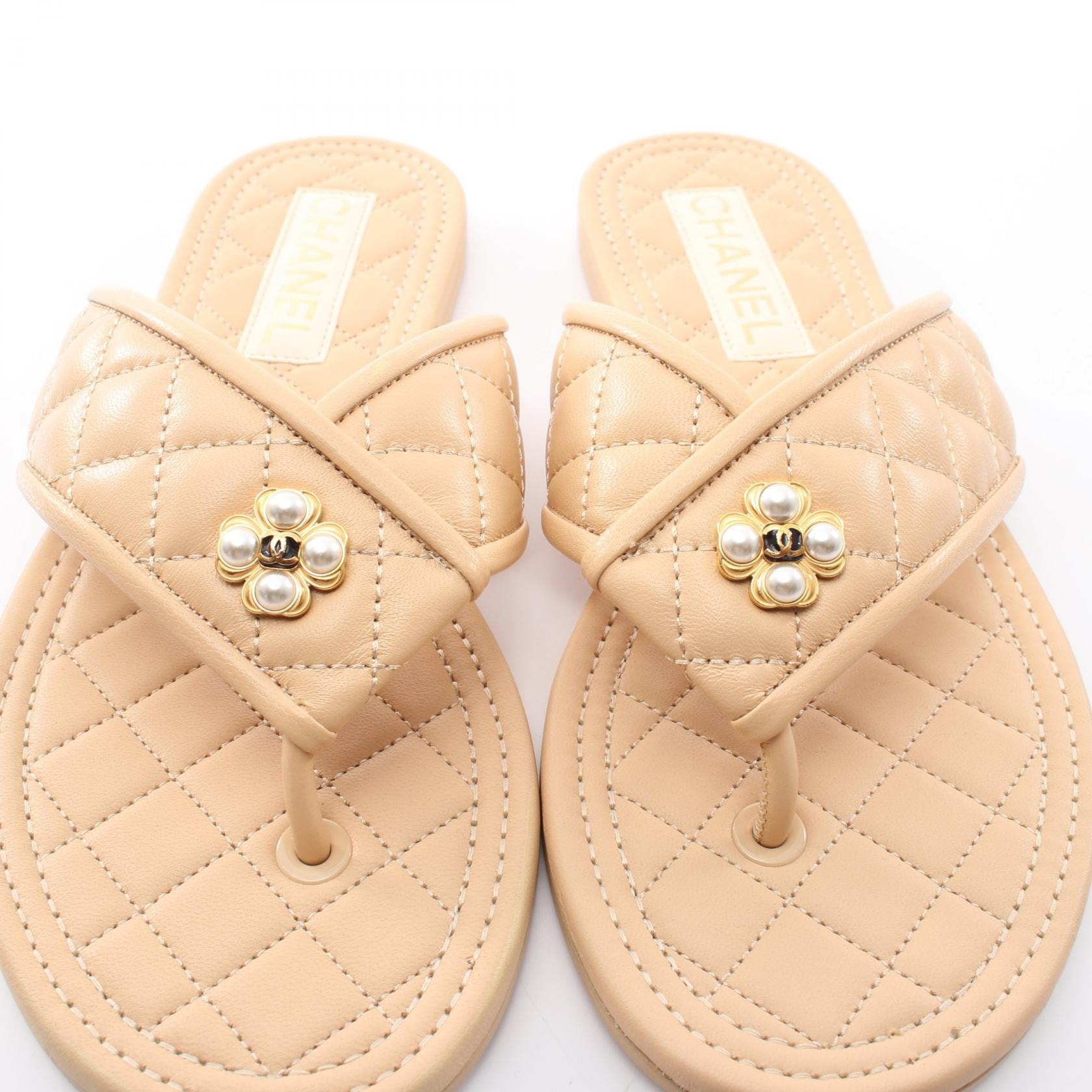 A (未使用に近い)】シャネル CHANEL マトラッセ サンダル 靴 レザー