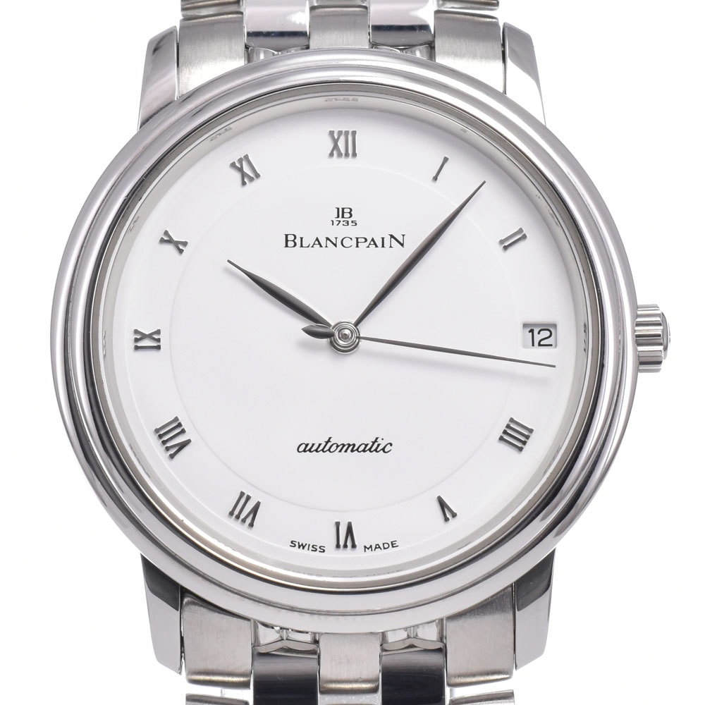 ブランパン Blancpain B1151-1127-11 ヴィルレ デイト ホワイト 自動巻き メンズ 美品 箱・保証書付き 腕時計 M#148451