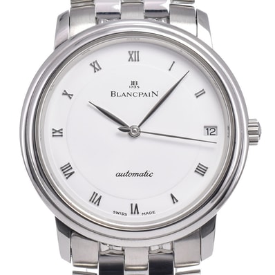 ブランパン Blancpain B1151-1127-11 ヴィルレ デイト ホワイト 自動巻き メンズ 美品 箱・保証書付き 腕時計 M#148451