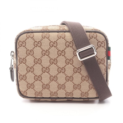 グッチ GUCCI GGキャンバス ミニ ショルダーバッグ バッグ キャンバス レザー メンズ レディース ベージュ系 / ブラウン系 / マルチカラー 834268FAEON9750 【新品】