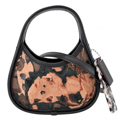 COACH コーチ 2WAY ミニ エルゴ バッグ アップクラッシュ ワンショルダーバッグ ショルダーバッグ 肩掛け 斜め掛け CQ850 レザー ブラック 黒 ブラウン 茶 シルバー金具 レディース 美品【中古品】