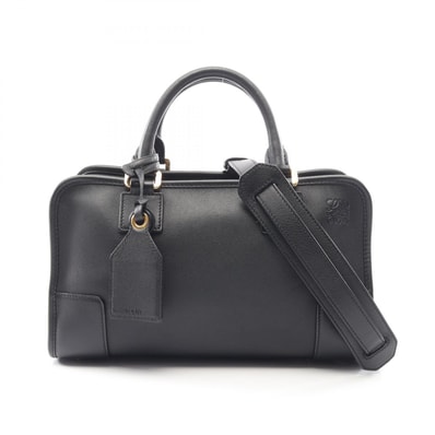 ロエベ LOEWE アマソナ28 ハンドバッグ バッグ レザー レディース ブラック系 【中古】