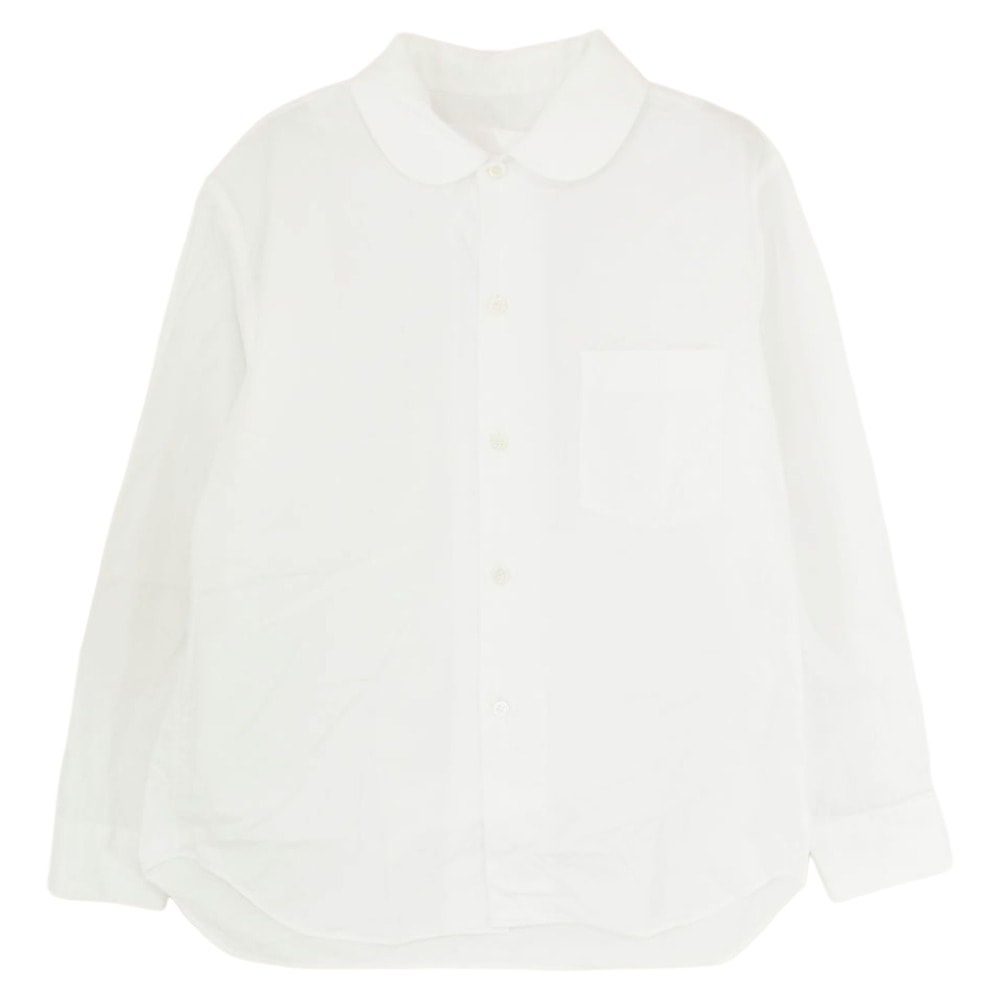 tao COMME des GARCONS タオ コムデギャルソン ブラウス AD2023 TZ-B009 定番 ポケット付き 丸襟 長袖 シャツ ブラウス ホワイト系 M【中古】
