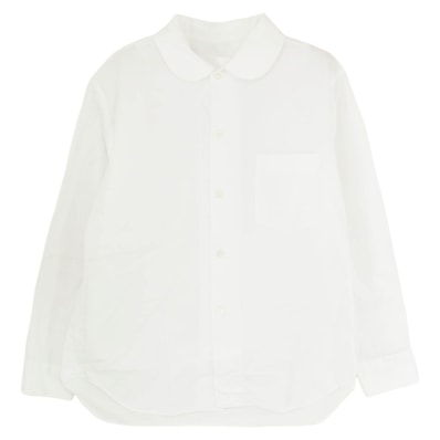 tao COMME des GARCONS タオ コムデギャルソン ブラウス AD2023 TZ-B009 定番 ポケット付き 丸襟 長袖 シャツ ブラウス ホワイト系 M【中古】