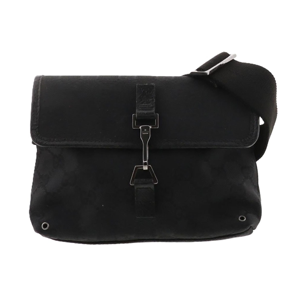 GUCCI グッチ GGキャンバス ウエストバッグ ウエストバッグ 92543 GGキャンバス ブラック メンズ【中古】