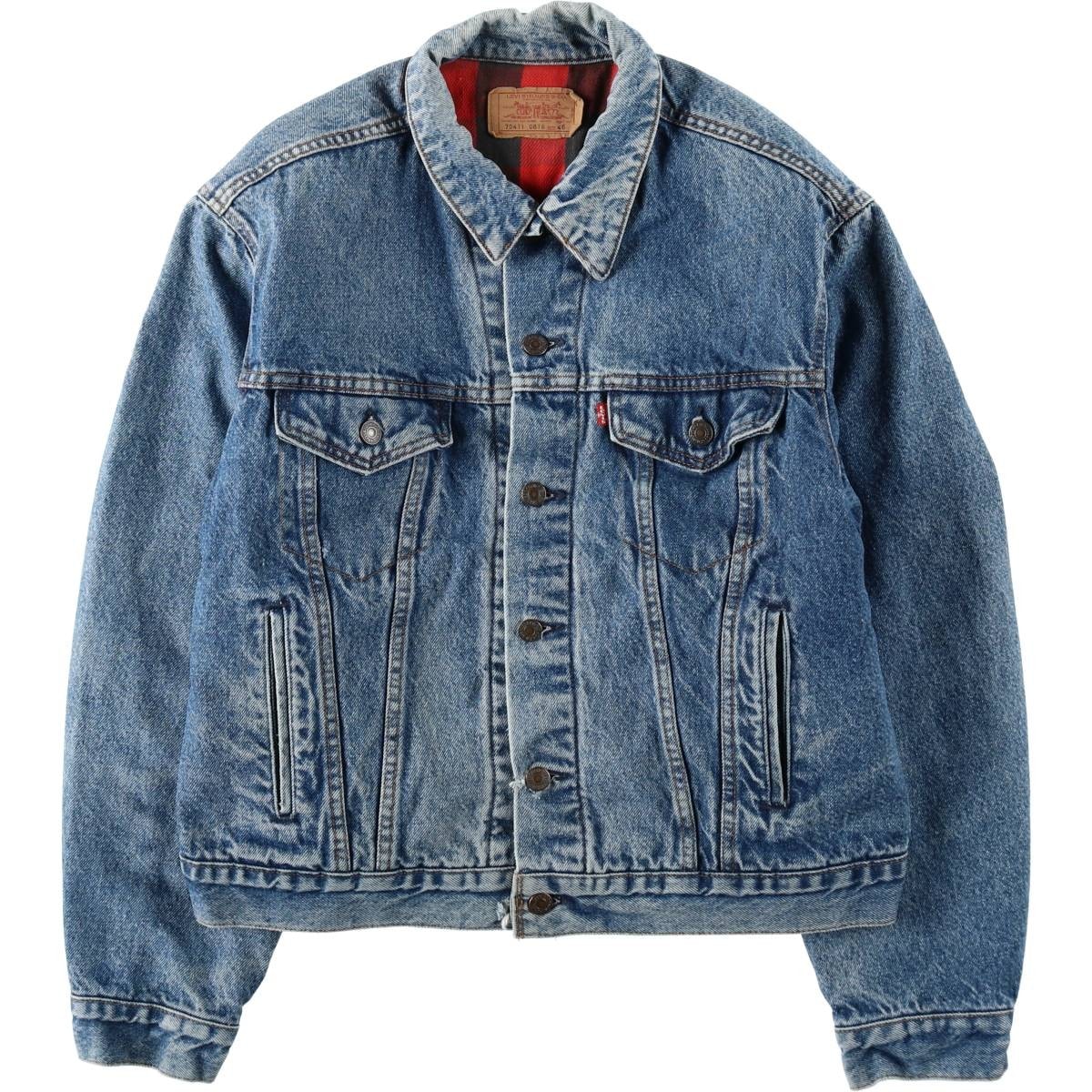 古着 90年代 リーバイス Levi's 70411-0816 中綿入り デニムジャケット Gジャン USA製 メンズXL相当/eaa632463