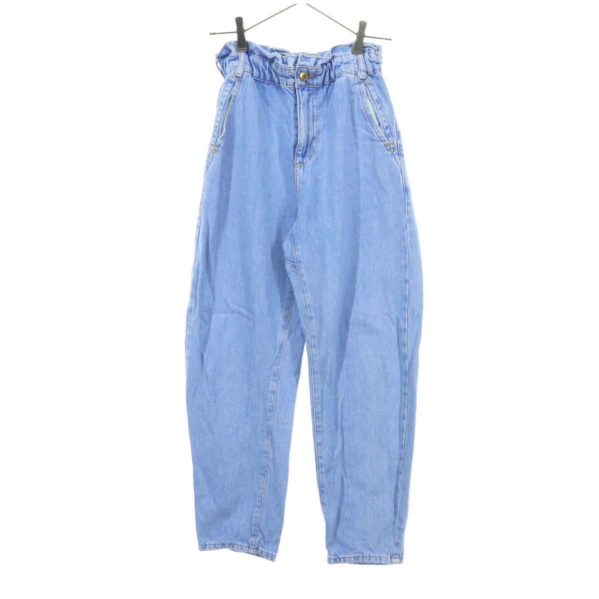 美品 ZARA ザラ デニムサルエルパンツ 34 ブルー