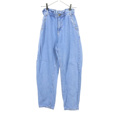 美品 ZARA ザラ デニムサルエルパンツ 34 ブルー