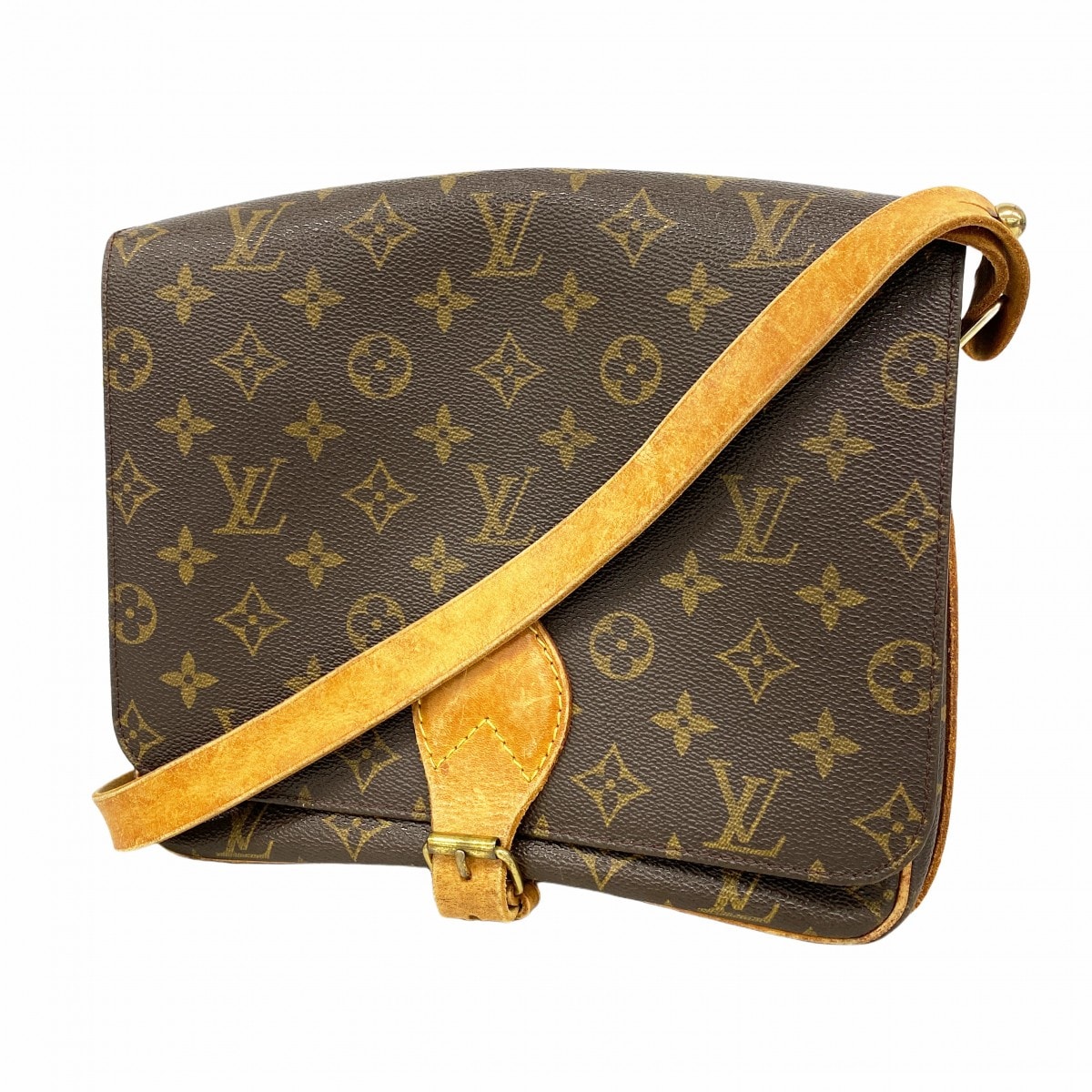 【6dc3062】ルイヴィトン ショルダーバッグ モノグラム カルトシエールGM M51252 ブラウン【中古】レディース