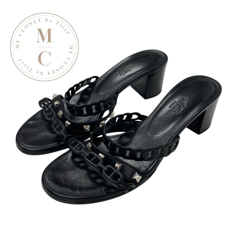 D (傷や汚れあり)】エルメス HERMES アジャッチオ サンダル 靴