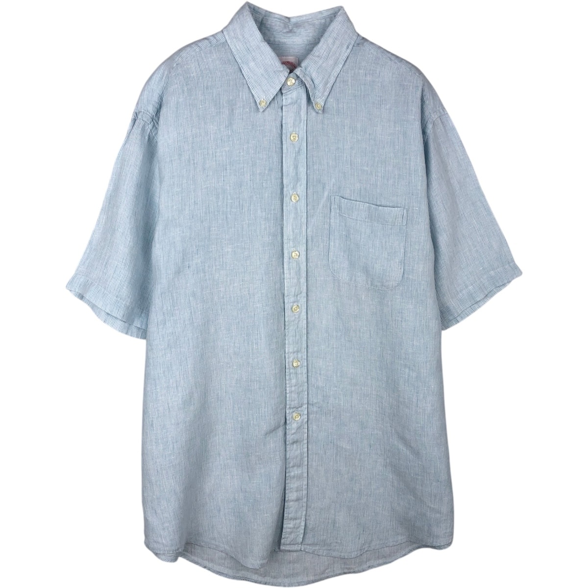 古着 ブルックスブラザーズ Brooks Brothers 346 半袖 ボタンダウン ストライプシャツ メンズL相当/rab182083