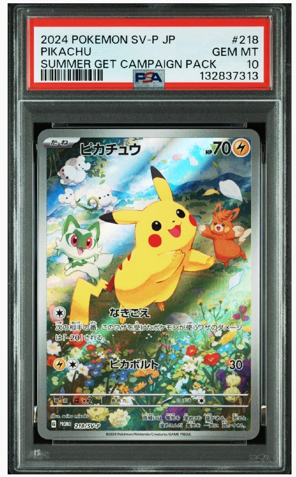 ピカチュウ P [SV-P 218](プロモカードパック「ポケカの夏がキタ!プロモカードGetキャンペーン!」)