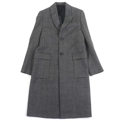 未使用品 フェンディ チェスターコート ブラック系 メンズ 44 FF0289