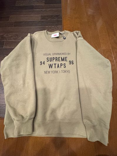 Supreme / WTAPS Crewneck "Light Olive"