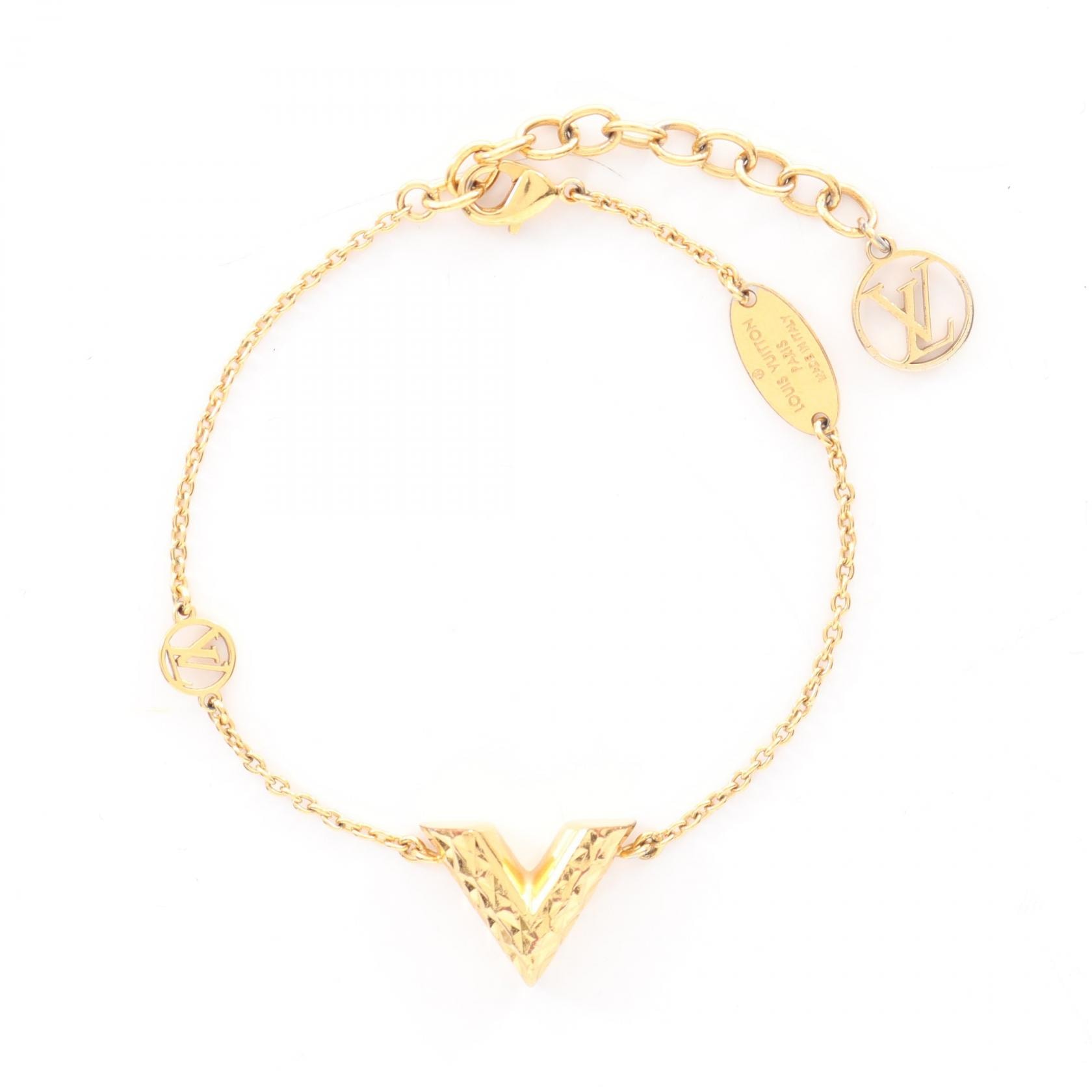 ルイ・ヴィトン LOUIS VUITTON ブラスレ エセンシャルV ブレスレット アクセサリー GP(ゴールドメッキ) レディース ゴールド系 M64269 【中古】