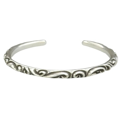 Chrome Hearts Scroll Band Bangle "Silver"