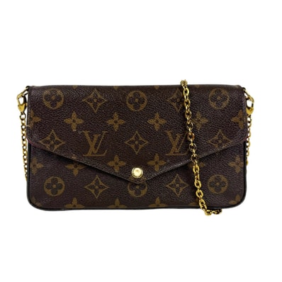 ルイ ヴィトン LOUIS VUITTON チェーンウォレット モノグラム ポシェット フェリシー モノグラムキャンバス フューシャ レディース M81896【中古】 z11311