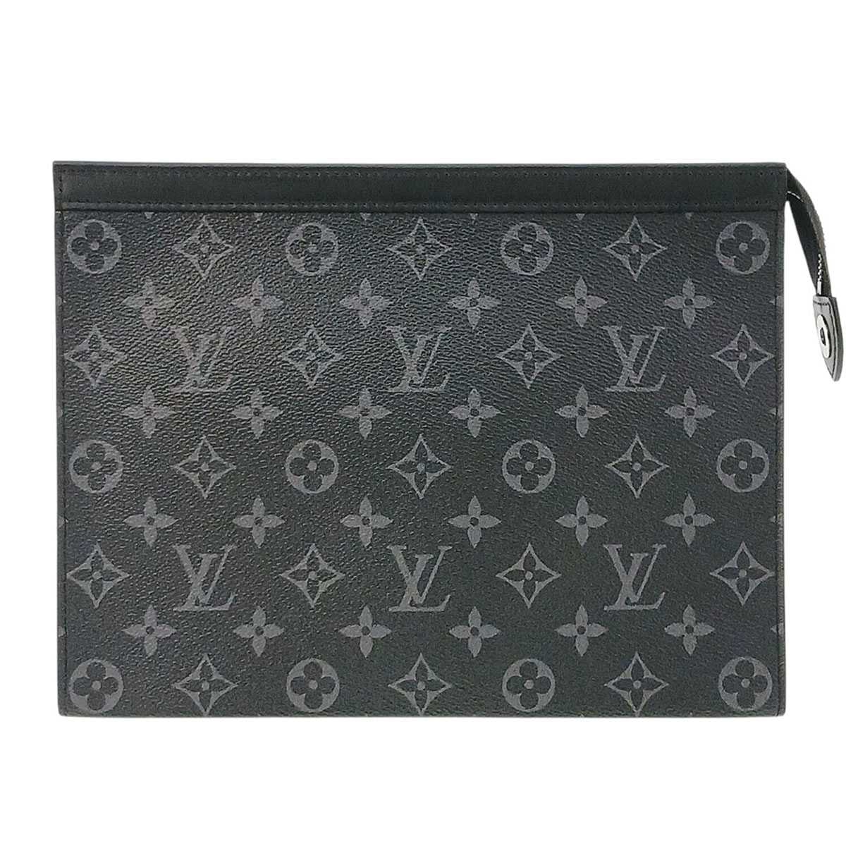 LOUIS VUITTON ルイ・ヴィトン ポシェット・ヴォワヤージュ MM クラッチバッグ M61692 モノグラムエクリプス ブラック  メンズ【中古】
