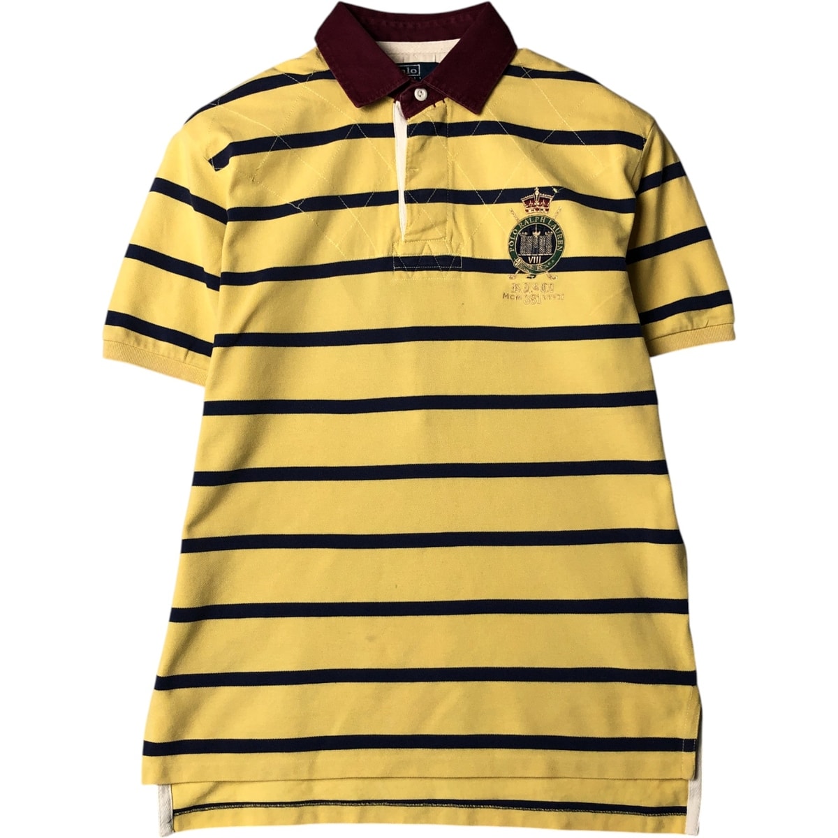 古着 ラルフローレン Ralph Lauren POLO by Ralph Lauren 半袖 ラガーシャツ メンズM相当/eaa578104