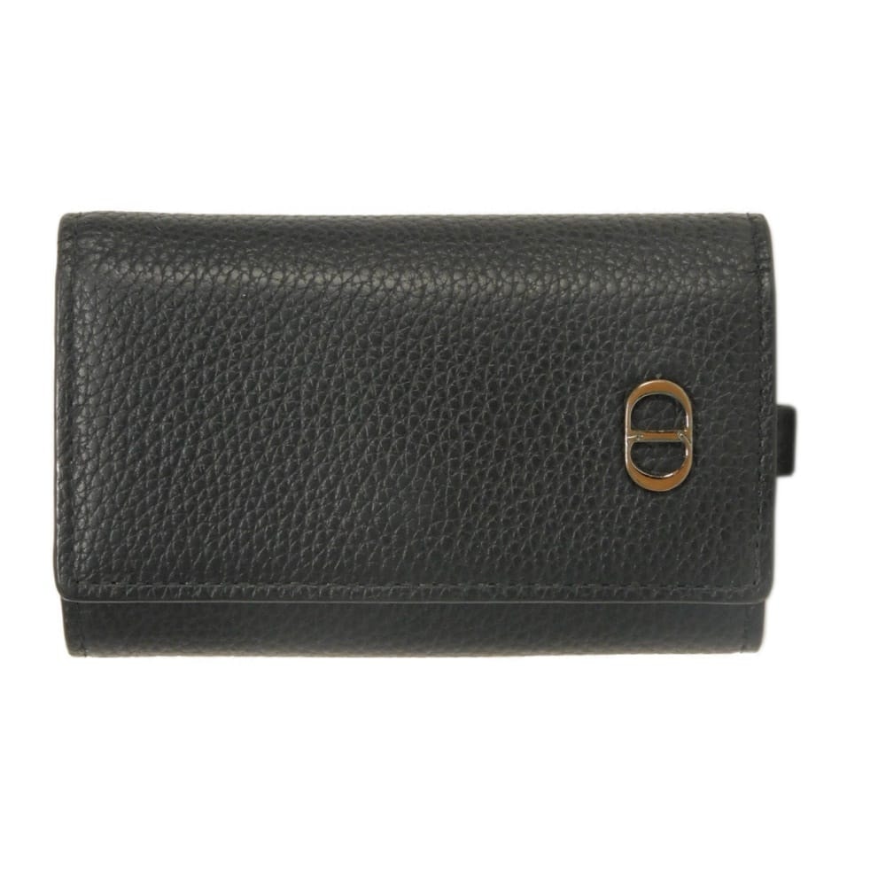 Dior ディオール CD ICON キーホルダー 現行 アイコン 6連 グレイン カーフ 日本限定 CDロゴ ブラック キーケース 2ESKH281CDI_H00N