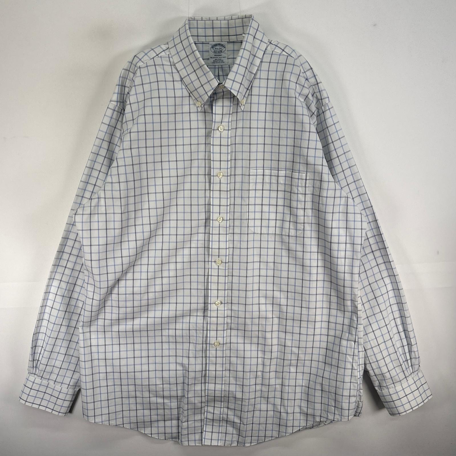 古着 ブルックスブラザーズ Brooks Brothers 長袖シャツ チェック REGENT ボタンダウン L ブルー系 マルチカラー メンズ