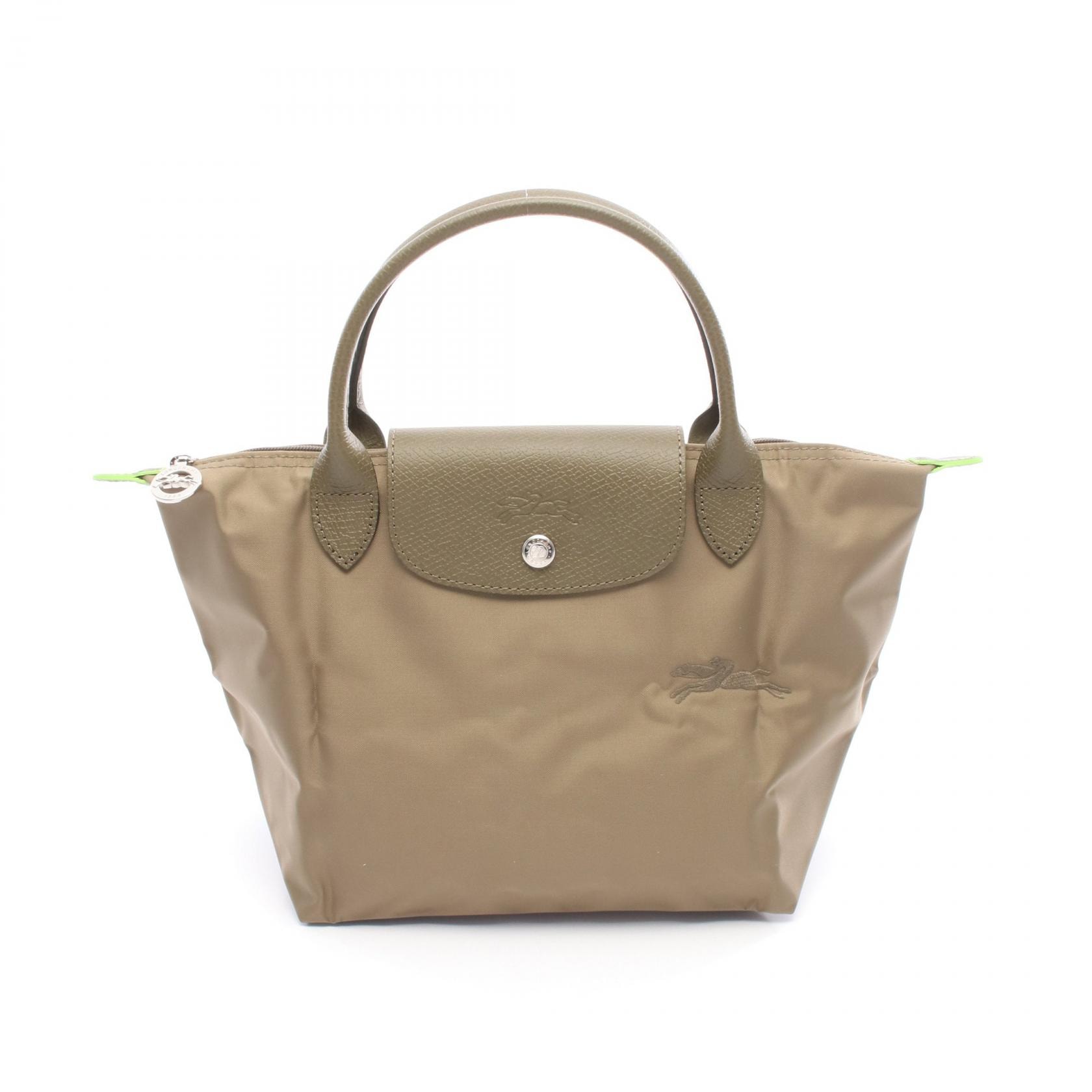ロンシャン Longchamp ル プリアージュ グリーン S トートバッグ バッグ キャンバス レザー レディース カーキ系 L1621919M04 【新品】
