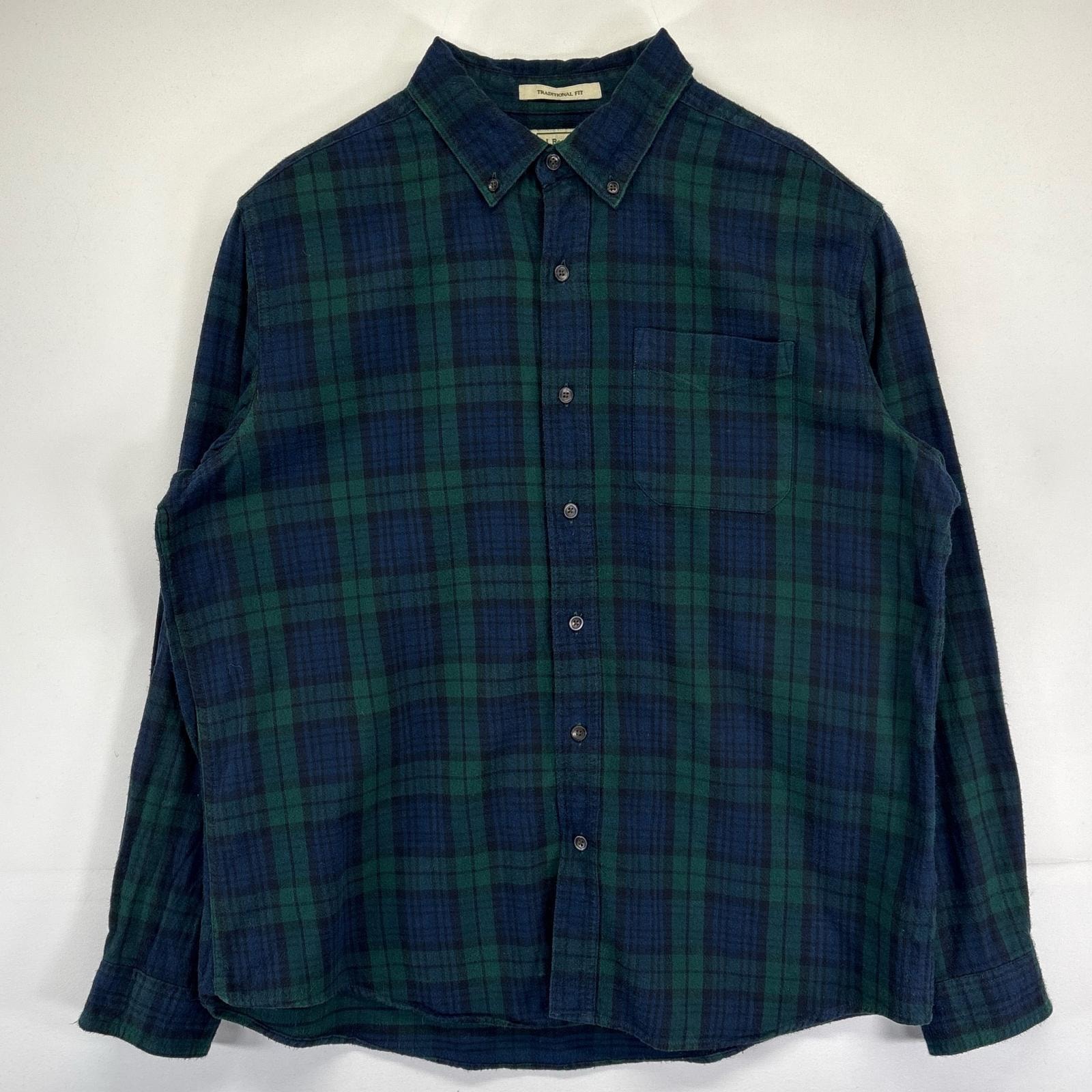 古着 エルエルビーン L.L.Bean 長袖シャツ アウトドア ボタンダウンシャツ ブラックウォッチ柄 ネルシャツ L マルチカラー メンズ