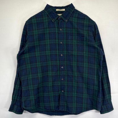 古着 エルエルビーン L.L.Bean 長袖シャツ アウトドア ボタンダウンシャツ ブラックウォッチ柄 ネルシャツ L マルチカラー メンズ