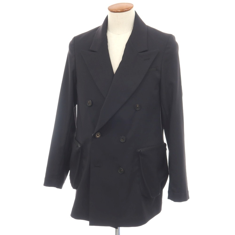 【中古】ジエダ Jieda ポリエステル ダブル6B カジュアルジャケット ブラック【サイズ1】【メンズ】