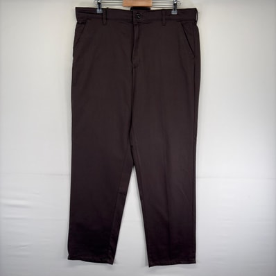 古着 レッドキャップ RED KAP パンツ チノパン ジッパーフライ ストレート スラックス ワンポイントロゴ w38 L37 ブラウン系 メンズ
