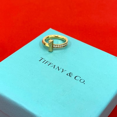 TIFFANY&Co. ティファニー Tワン リング ダイヤモンド K18イエローゴールド リング・指輪 5号 ゴールド
37654