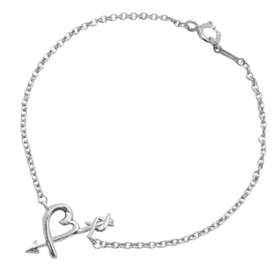 【6jdb0503-k】ティファニー ブレスレット ラビングハート&アロー シルバー925【中古】レディース