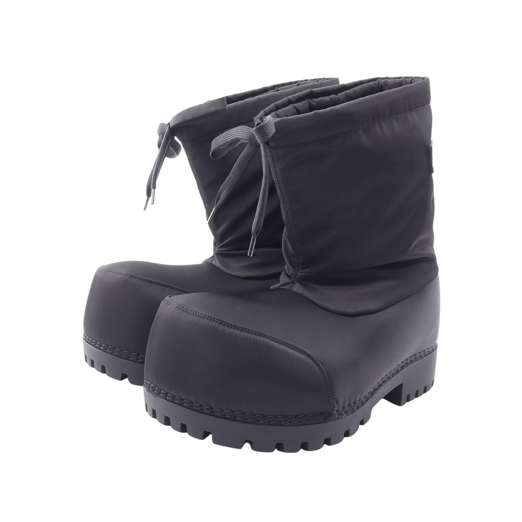 バレンシアガ BALENCIAGA ALASKA ショート ブーツ 靴 ナイロン メンズ ブラック系 【中古】