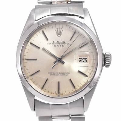 ロレックス ROLEX 1500 ヴィンテージ オイスターパーペチュアル デイト Cal.1570 シルバー 自動巻き メンズ 腕時計 D#149787
