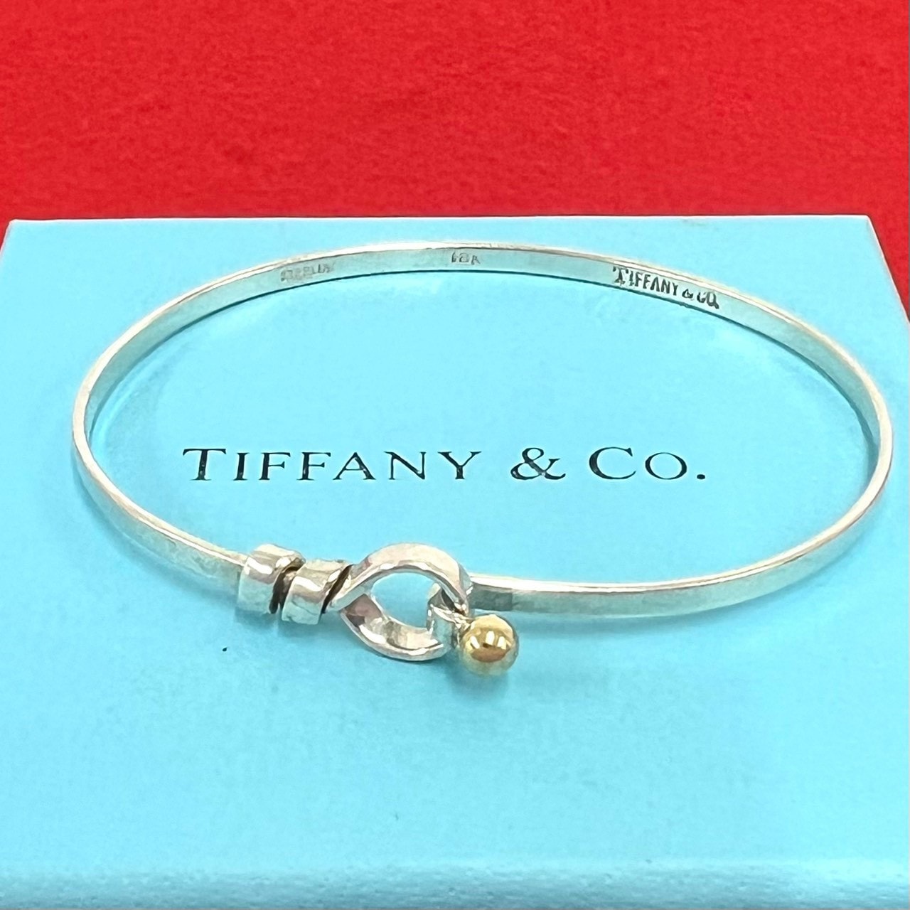 TIFFANY&Co. ティファニー フック&アイ バングル シルバー925 K18イエローゴールド バングル シルバー
 09402