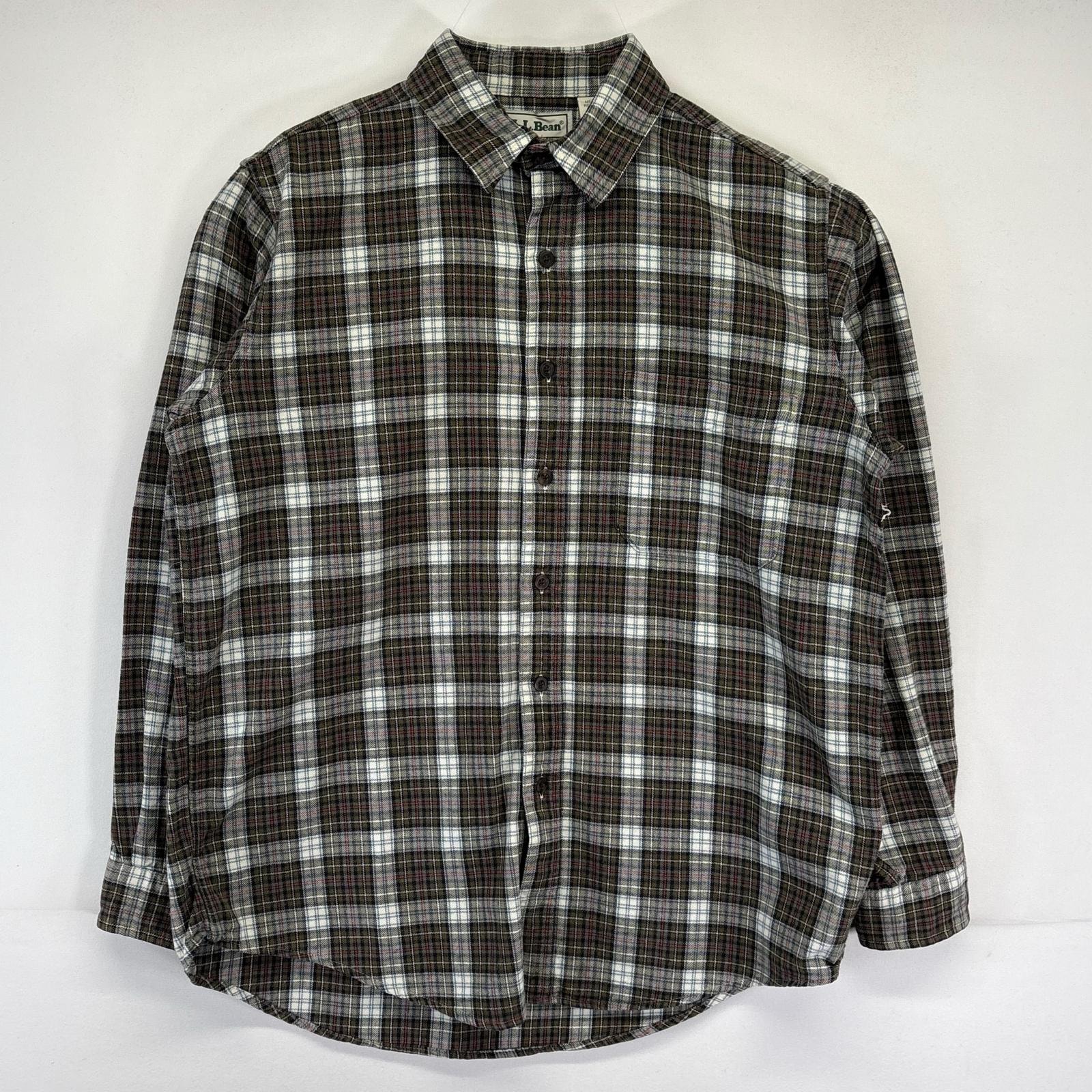 古着 90's/90年代 エルエルビーン L.L.Bean USA製 長袖シャツ ネルシャツ チェック柄 胸ポケット アウトドア M マルチカラー メンズ