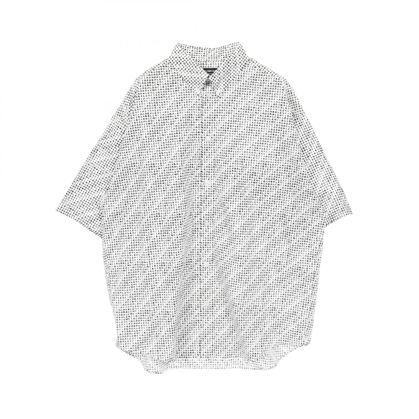 バレンシアガ BALENCIAGA 半袖シャツ 衣料品 トップス コットン メンズ ホワイト系 / ブラック系 【中古】
