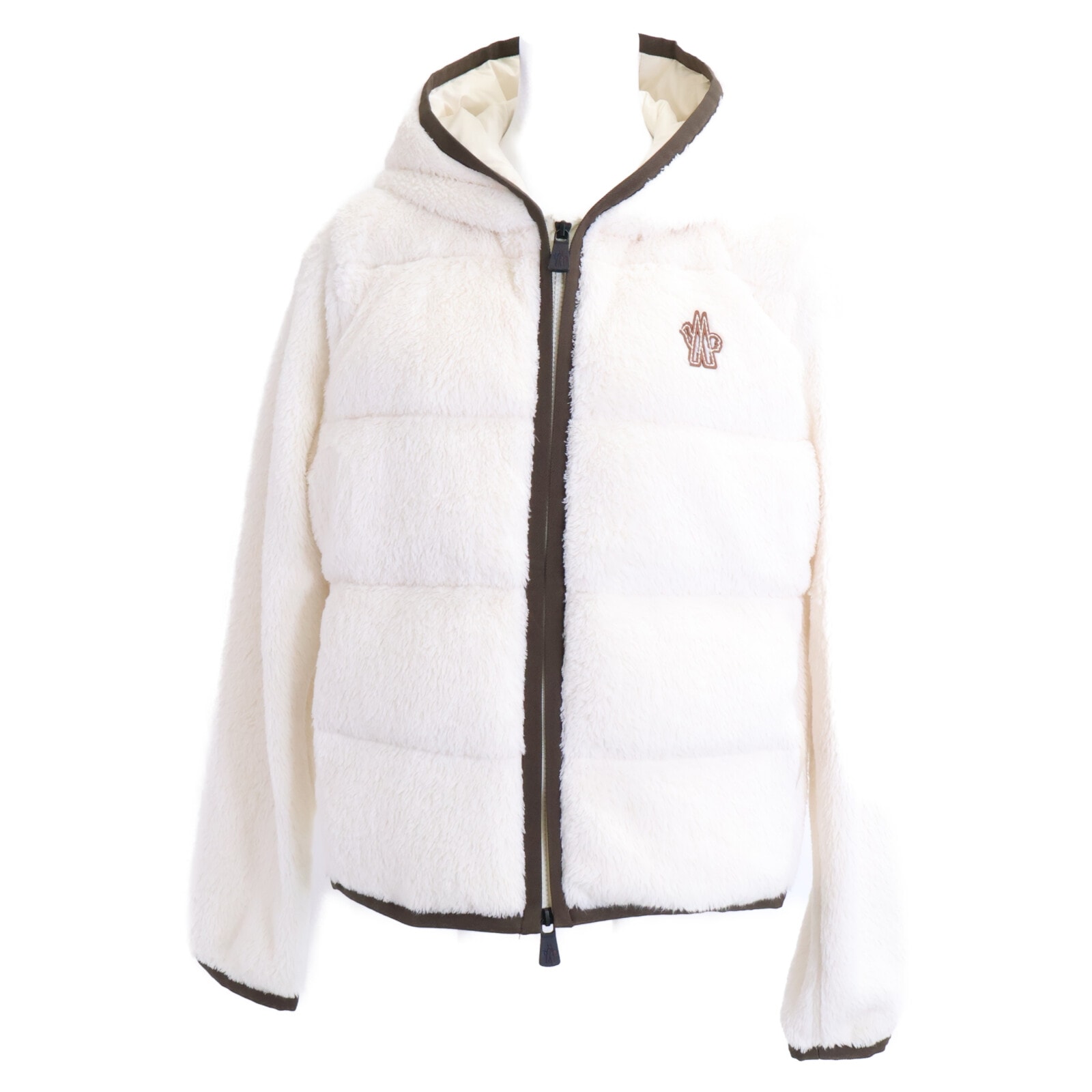 モンクレール GRENOBLE グルノーブル【美品/25年製】K20988G00022 MAGLIA CARDIGAN 一部ダウン入り フーディフリースジャケット L