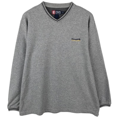 古着 ラルフローレン Ralph Lauren CHAPS チャップス Vネック ロングTシャツ ロンT メンズXL相当/eaa659282