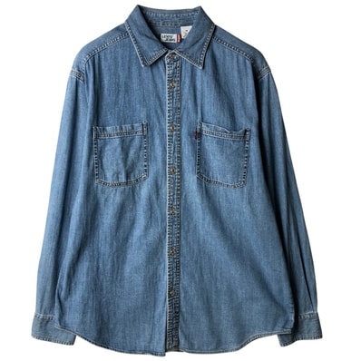 古着 90~00年代 リーバイス Levi's JEANS 長袖 デニムシャツ メンズM相当/eaa634879