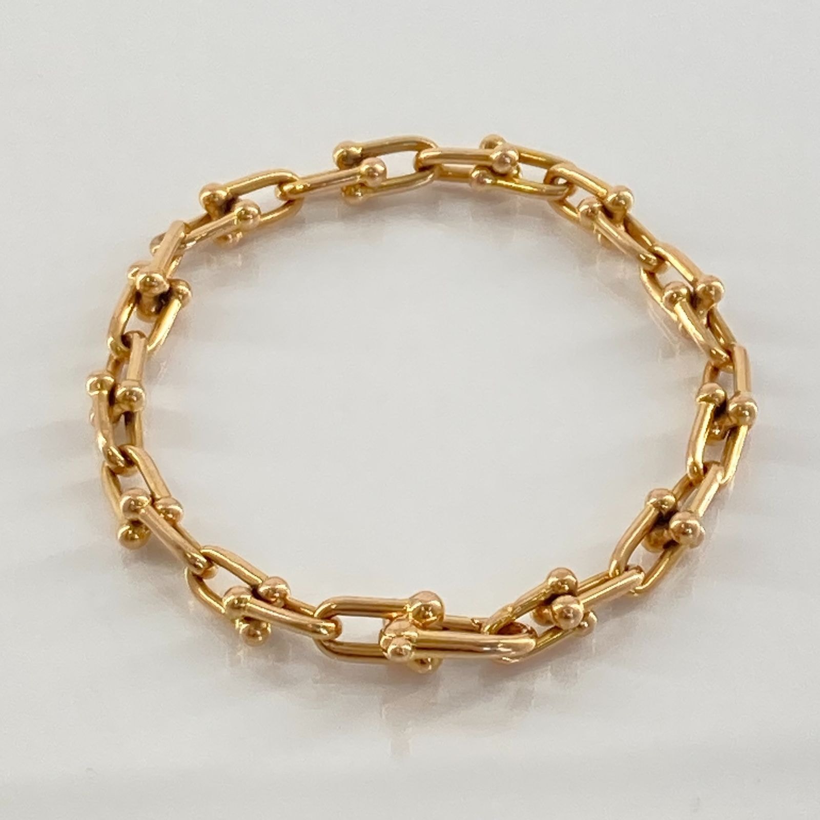 TIFFANY&CO(ティファニー) ハードウェア スモールリンク ブレスレット Au750(YG) 16.1g ゴールド